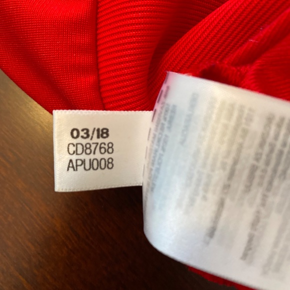 Mens Red Adidas Track Jacket - New with Tag – Full Zip, Classic Athletic Style - Picture 6 of 11